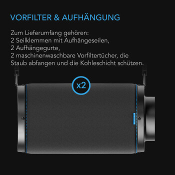 AC Infinity actieve koolfilter 357 m³/u ø100 mm