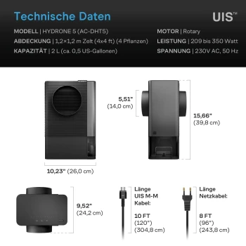 AC Infinity Hydrone 5 luchtontvochtiger met 10-trapsregeling
