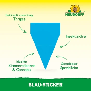 Neudorff Blauwe Stickers 8 x 13 cm, 10 stuks, tegen trips