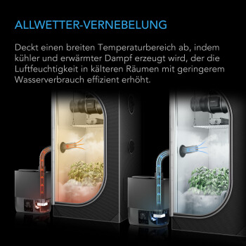 AC Infinity CLOUDFORGE T5 luchtbevochtiger 9 liter met intelligente regeling