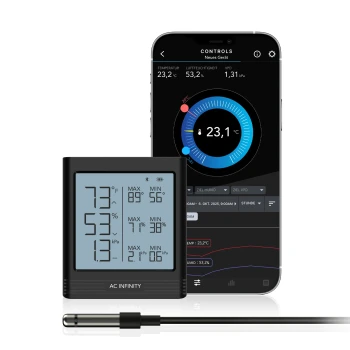 AC Infinity Smart Hygrometer B1 – VPD-klimaatmeter...