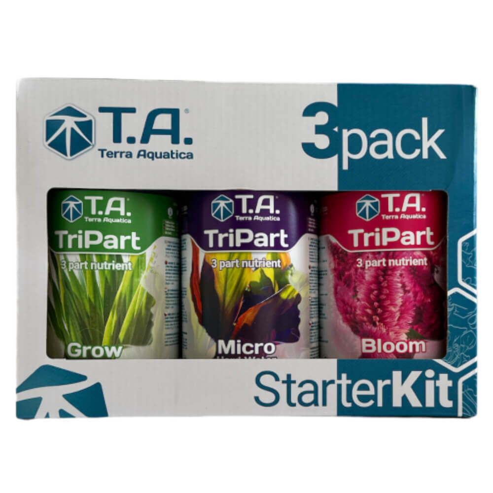 Kit Engrais Tripart Terra Aquatica Pour Eau Dure - 3x1L (Micro, Grow, Bloom) - Pour Hydroponie, Terre, Coco - Culture Intérieur/extérieur