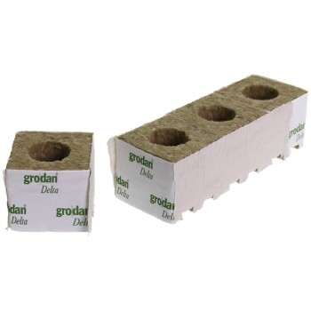 Grodan Steenwol blok gr. Gat 7,5X7,5X6,5cm 384 stk. Karton