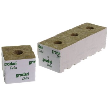 Grodan Steenwol blok kl. Gat 7,5X7,5X6,5cm 96 Stk.