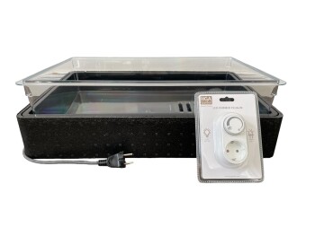 Kweekkas verhit  64/50 + temperatuurregelaar 60x40x25 cm