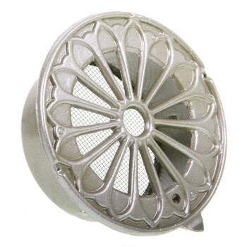 Ventilatorrooster van gegoten aluminium ø100mm