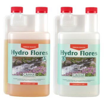 CANNA Hydro Flores A+B 1L, 5L, 10L voor soft water