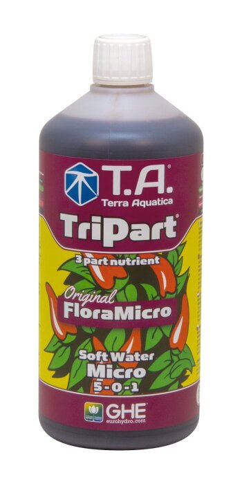GHE TriPart Micro zacht water 1L, 5L, 10L (FloraMicro)