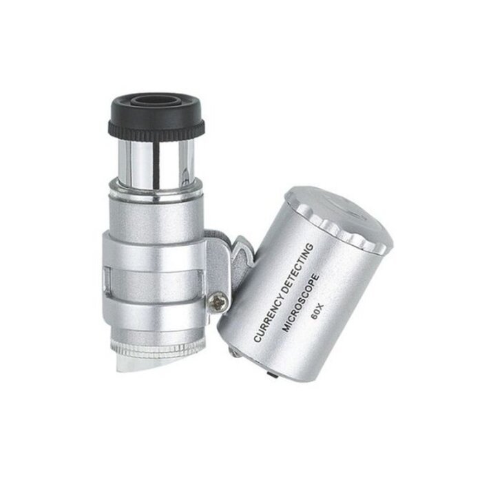 Pocket Microscoop met LED/UV verlichting - Maximale vergroting 60x