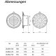 Ventilatorrooster van gegoten aluminium ø100mm, 125mm & 150mm
